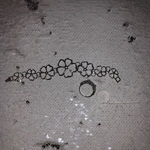 Lia Sophia Flower Bracelet/Ring Set